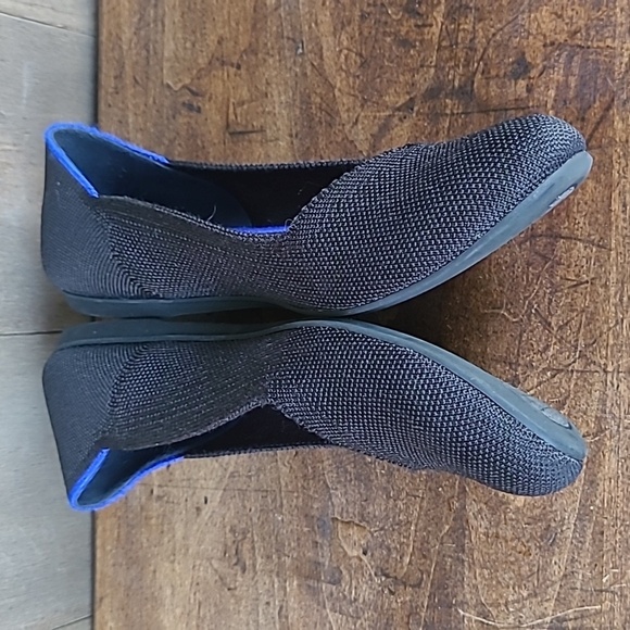 EUC Rothy's The Flat Women's sz 7 Black Round Toe Knit Ballet Shoes - Picture 7 of 11